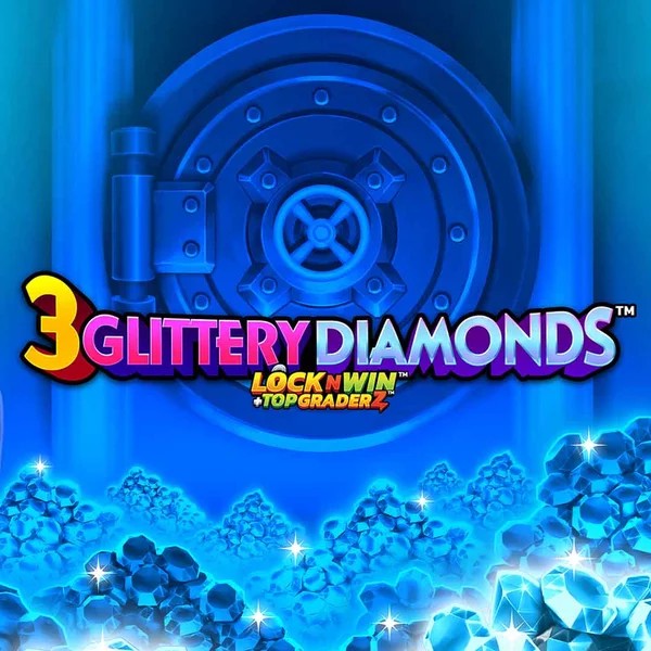 3 Glittery Diamonds by PearFiction Studios, showcased at stakecasinoo.net – game logo