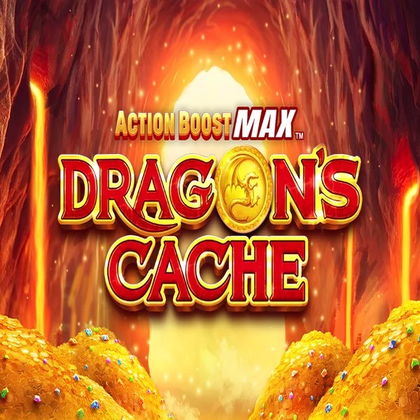 Action Boost Max Dragon's Cache logo – Slots by SpinPlay Games at Stake Casino