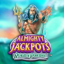 Official Jackpots logo: Almighty Jackpots – Realm of Poseidon by Novomatic at Stake Casino