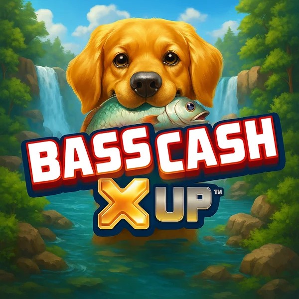 Bass Cash X UP logo – Slots by Alchemy Gaming at Stake Casino