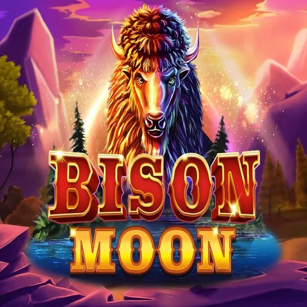 Bison Moon slot logo by Northern Lights Gaming at Stake Casino