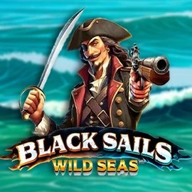 Black Sails Wild Seas slot logo by Infinity Dragon Studios at Stake Casino