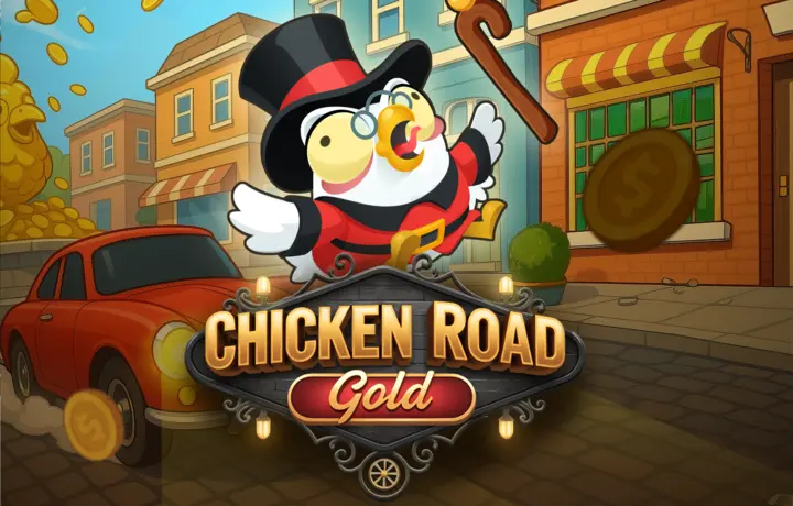 Official Casino Games logo: Chicken Road Gold by InOut at Stake Casino