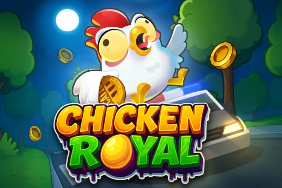 Chicken Royal slot logo by InOut at Stake Casino