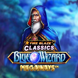 Enjoy Fire Blaze Blue Wizard Megaways by Rarestone Gaming – logo hosted on stakecasinoo.net