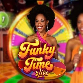 Funky Time slot logo by Evolution at Stake Casino