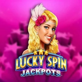Lucky Spin Jackpots slot logo by Novomatic at Stake Casino