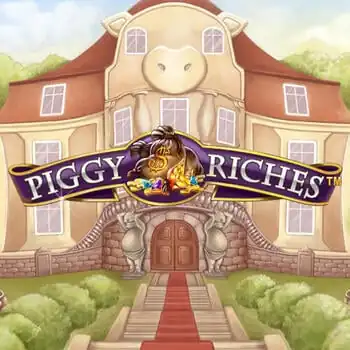 Piggy Riches by NetEnt, showcased at stakecasinoo.net – game logo