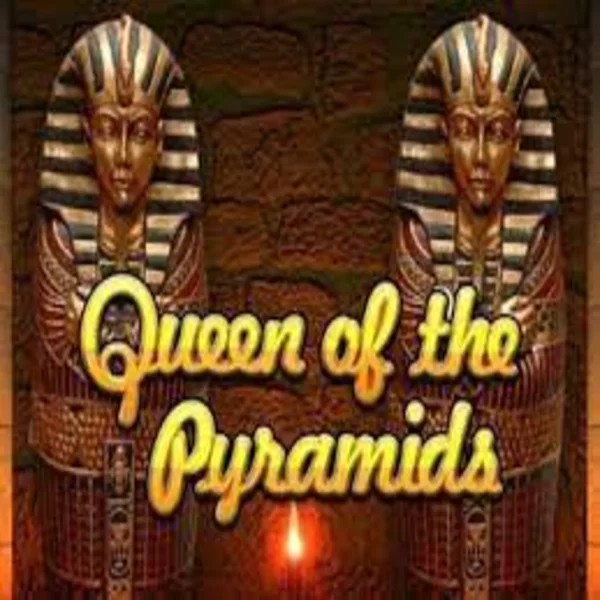 Queen of the Pyramids online game logo by Playtech on stakecasinoo.net