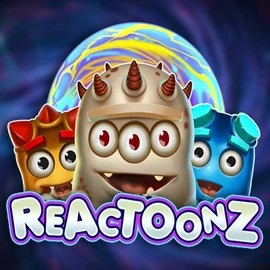 Reactoonz logo by Play'n GO at Stake Casino