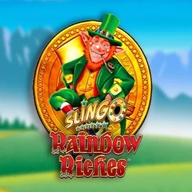 Slingo Rainbow Riches online game logo by Gaming Realms on stakecasinoo.net