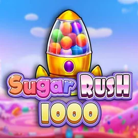 Sugar Rush 1000 online game logo by Pragmatic Play on stakecasinoo.net