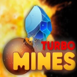 Turbo Mines slot logo by Turbo Games at Stake Casino