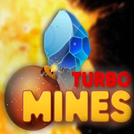 Turbo Mines slot logo by Turbo Games at Stake Casino