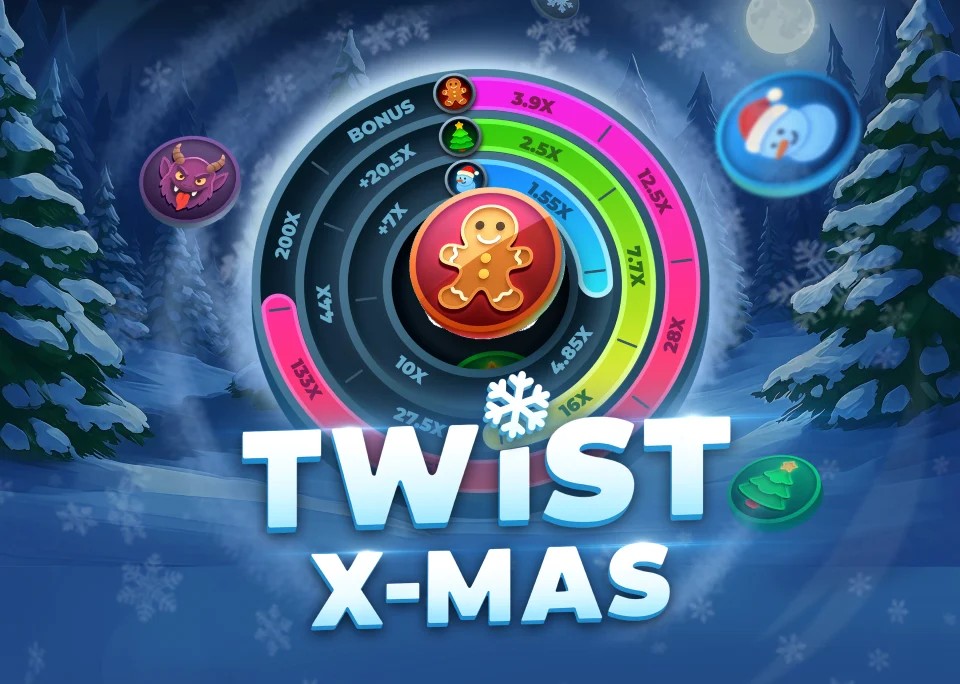 Try Twist X-mas slot by InOut on stakecasinoo.net – logo image
